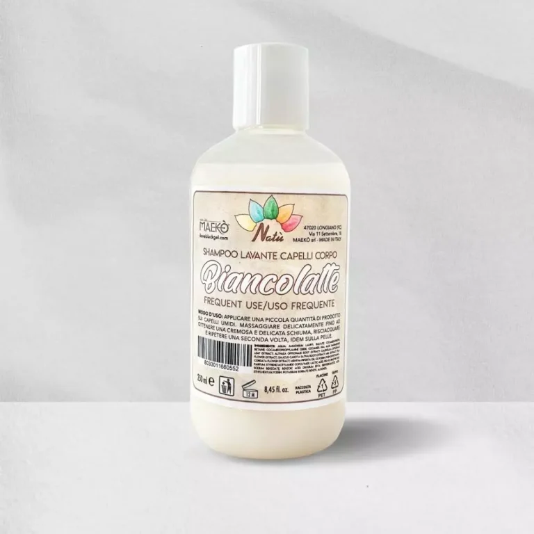 BIANCO LATTE - Shampoo per capelli super morbidi, setosi e lucidi 250 ml